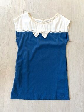 Chloe Blue and White Tee (girls size 6)